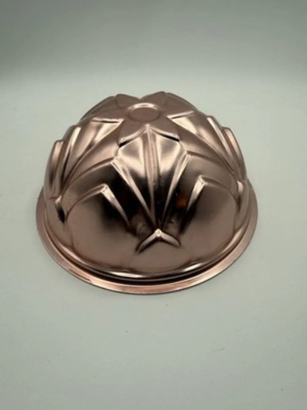 Copper Round Flower Pattern Reusable Metal Jello Mold